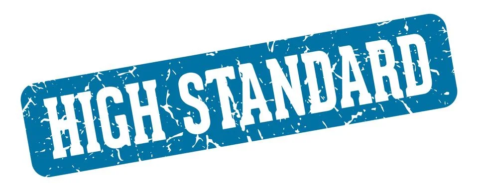 High standard rectangular sign. high standard stamp Stockillustratie