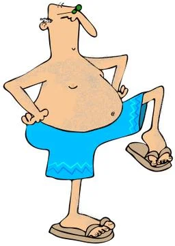 High stepping Grandpa Stock Illustration