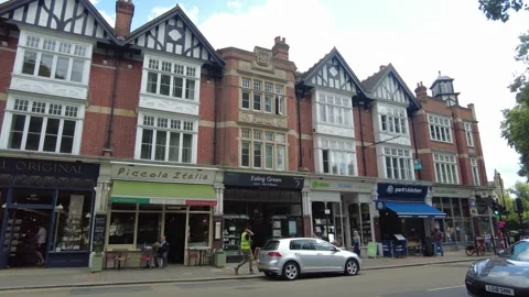 High Street shops on Ealing High street- West London Vídeos de archivo 167280926