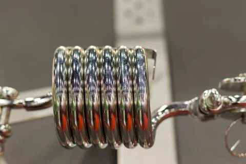 High strength spring pull with calble Stock Photos