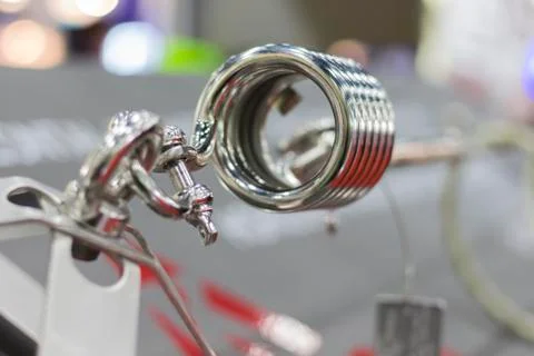 High strength spring pull with calble Stock Photos