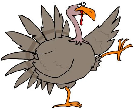 High struttin turkey Illustrazione stock
