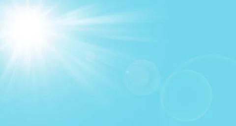 High sun in the blue sky Stock Photos
