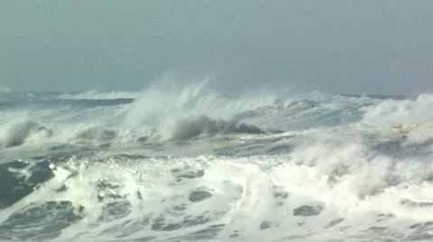 High surf, Asilomar Stock Footage 8615333