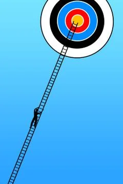 High target making progress Stock Illustration