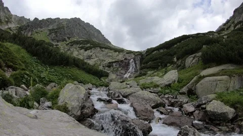 High Tatras - waterfall Jump Stock Footage 146022653