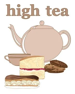 High tea Stock Illustration