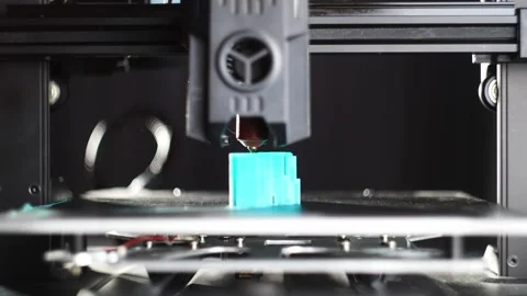 High tech 3D printer printing a prototype with innovative technology Stock Footage 319879570