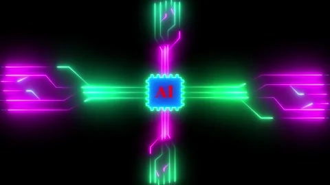 High-Tech 4K Futuristic CPU Chipset Animation with Data Flow | Cyber Circui.. Stock Footage 309265400