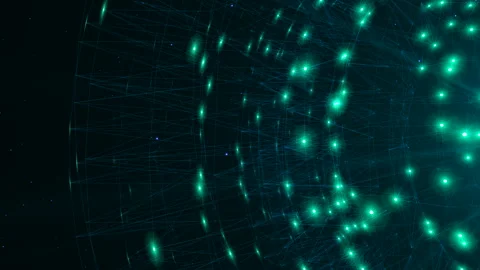 High-Tech Abstract Animation for Big Data and Cloud Computing Stock Footage 331341228