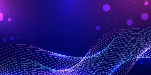 High-tech abstract background featuring glowing neon digital waves featurin.. 스톡 일러스트