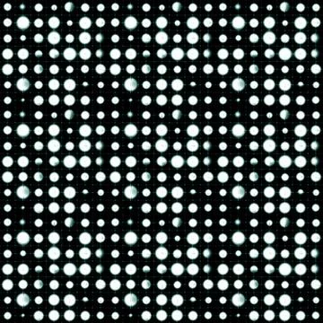 High tech abstract desgin with blurred cyan dots in a balck grid background. Stock Illustration