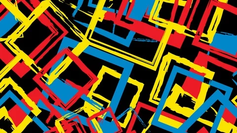 High Tech Abstract Geometric Elements in Motion Stock Footage 94781622