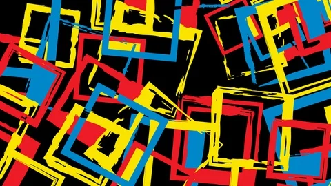 High Tech Abstract Geometric Particles in Motion Stock Footage 94782072