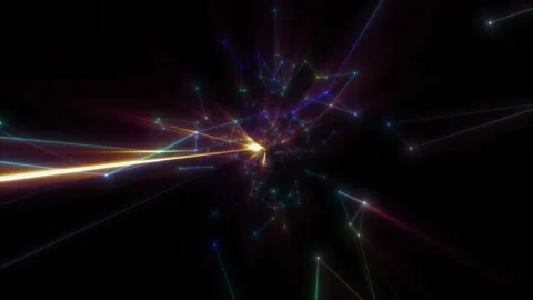 High tech abstract shapes on a dark background. Stock Footage 124022134