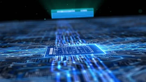 High-tech artificial intelligence ai chip circuit board Stock Footage 221554841