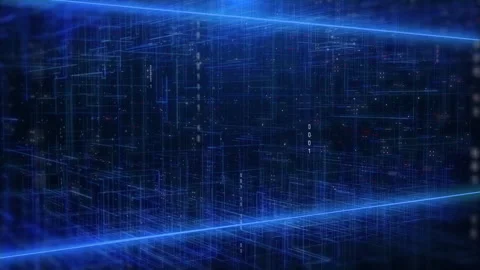 The high-tech atmosphere and glow horizontal lines style interface Stock Footage 315387018