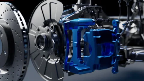 High-Tech Automobile Brake Assembly Illustration Video stock 327912266
