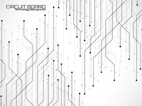 High-tech background with circuit board, technology design. Vector illustrati Stock Illustration