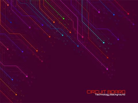 High-tech background with circuit board, technology design. Vector illustration Stock Illustration