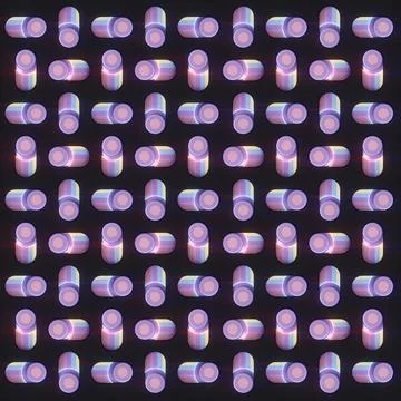 A high-tech background consisting of multiple 3D switches Illustrazione stock