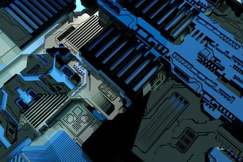 High tech background Stock Illustration