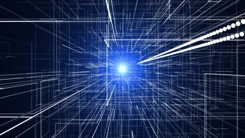 High-tech background of intertwined dots and lines 1 Stock Footage 278401124