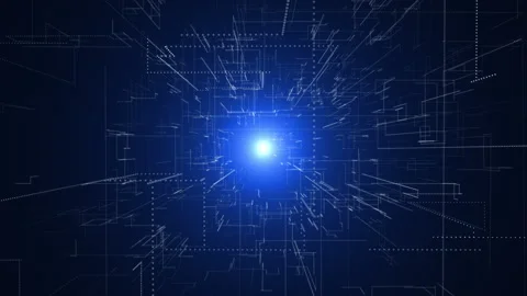 High-tech background of intertwined dots and lines 2 Stock Footage 278401314