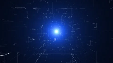 High-tech background of intertwined dots and lines 3 Stock Footage 278401472