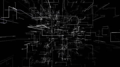 High-tech background of intertwined dots and lines 5 Stock Footage 278402020