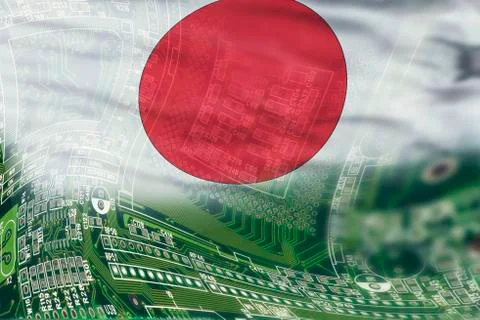High Tech Background of japan. Stock Photos