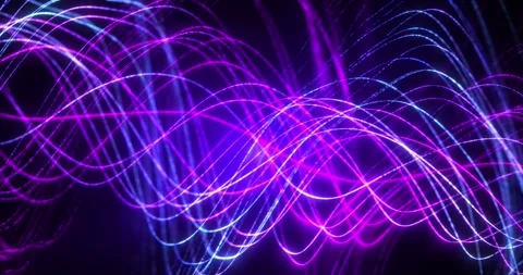 High-tech background with particles, swirling surface of dots with wavy Stock Footage 309141164