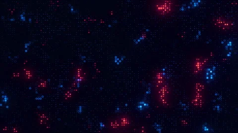 High-tech big data processing animation. Ai, artificial intelligence matrix Stockbeeldmateriaal 328588818