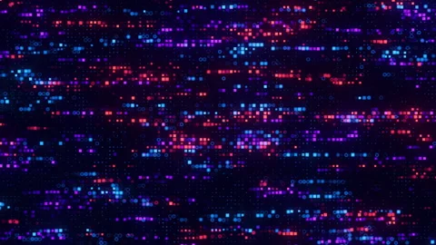 High-tech big data processing animation. Ai, artificial intelligence matrix Stockbeeldmateriaal 328589128