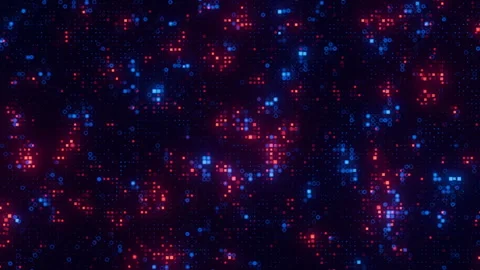 High-tech big data processing animation. Ai, artificial intelligence matrix Stockbeeldmateriaal 329244652