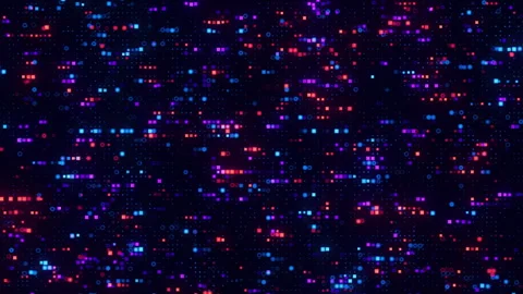 High-tech big data processing animation. Ai, artificial intelligence matrix Stockbeeldmateriaal 329971949