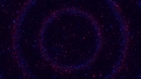 High-tech big data processing animation with radial waves. Ai, artificial Stock Footage 330665382