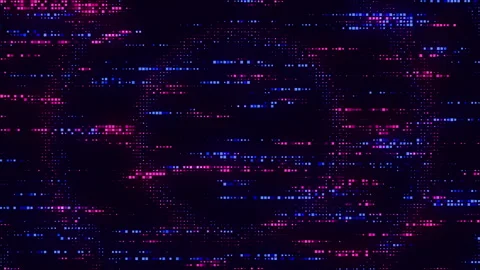 High-tech big data processing animation with radial waves. Ai, artificial Stock Footage 331198274