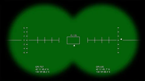 High-tech binoculars with alpha channel, night vision Video stock 86693029