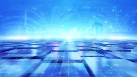 High Tech Block News Background 動画素材 336857245