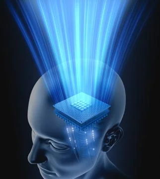 High Tech Brain Illustrazione stock