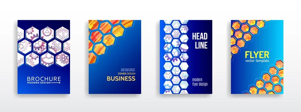High tech brochure design concept. Stock Illustration