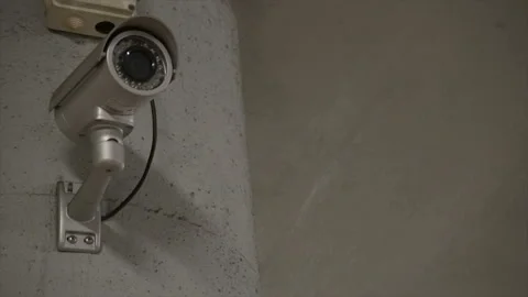 High-tech CCTV camera in the mall Stock Footage 94134458