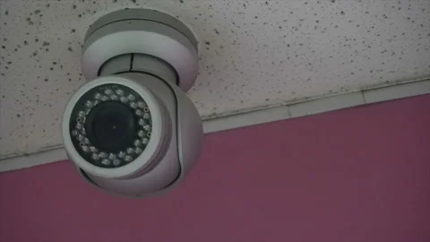High-tech CCTV camera in the mall Stock Footage 94134590