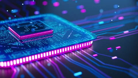 High-tech chip for AI and advanced computing 動画素材 344157871