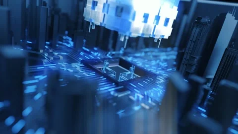 High-Tech Chip Circuit Stock Footage 334190549