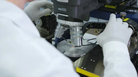 High-tech chip manufacturing Vidéo 128780920