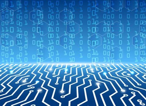 High-Tech Circuit Board Background, abstract technology background, vector il Stockillustratie