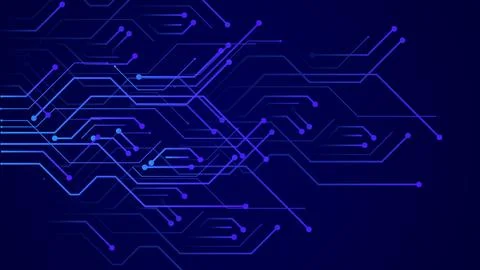 High-tech circuit board digital technology illustration background 스톡 일러스트
