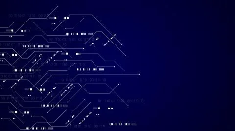 High-tech circuit board digital technology illustration background 스톡 일러스트